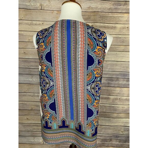 Cynthia Rowley Medium Tie Collar Blouse Boho - Picture 2 of 10